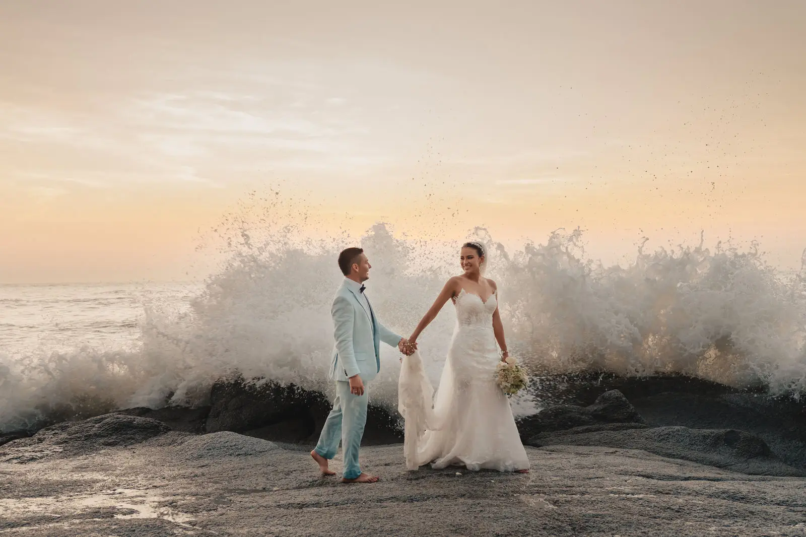 Arly & Petter el día de su boda